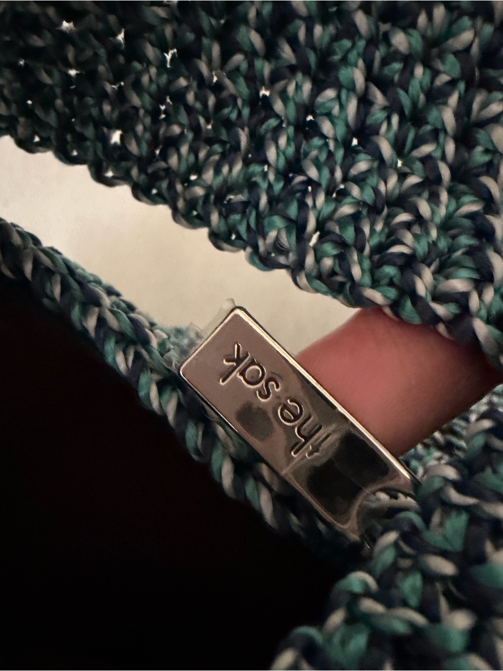 New w tags The Sak Linden Turquoise Crochet Convertibles Crossbody Clutch Bag - Picture 6 of 6